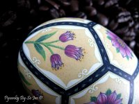 Victorian Garden Ukrainian Easter Egg Pysanky By So Jeo : pysanky pysanka ukrainian easter egg batik art sojeo florals flowers birds stars trees vines blooms buds bluebird owl art sojeo so jeo eggshell egg shell blown decoration ivy garden rainbow rosie posy nightshad victorian trees etched brown chicken eggs turkey